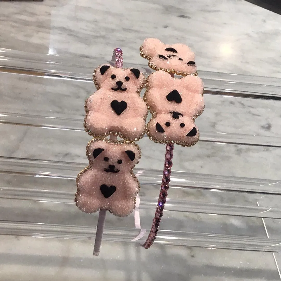 Headbands | Crystal Bear- Pink | Bari Lynn Accessories