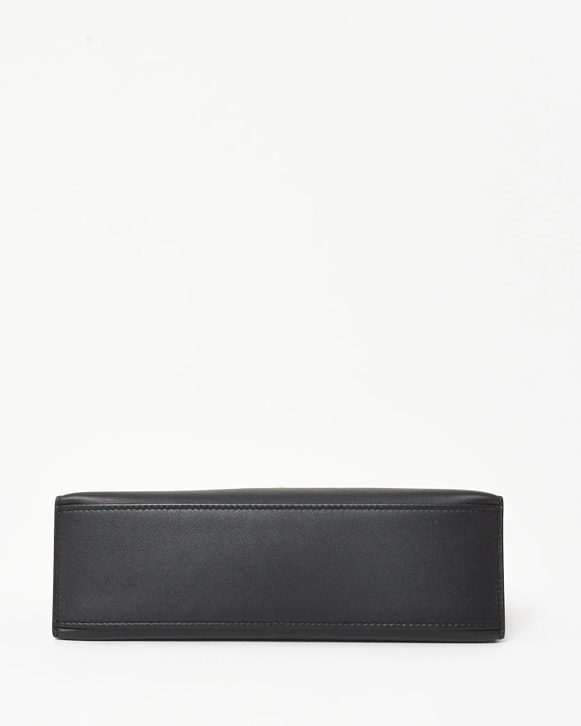 Hermès Black Swift Leather Kelly Pochette GHW