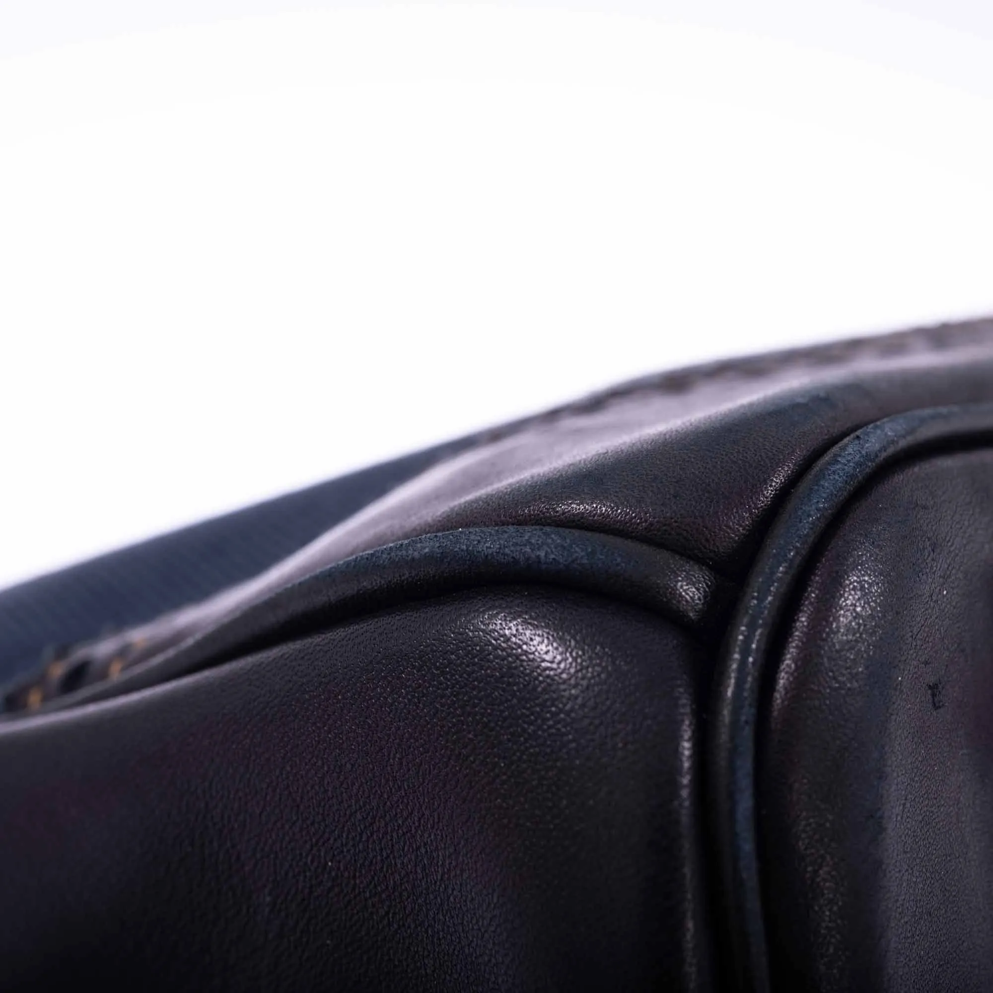 Hermès Ghillies Birkin 40 Indigo Denim and Black Tadelakt Brushed Palladium Hardware