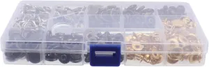 HOMSFOU 1 Set Alloy Clothes Button with Tools Snap Fasteners for DIY Projects Bag and Clothing Accessories Convenient Storage Box Included for Crafting and Decoration