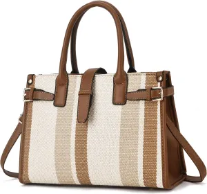 I IHAYNER Large Canvas Tote Bag for Women With Pockets Work Crossbody Purse Shoulder Bags Casual Handbag for Travel