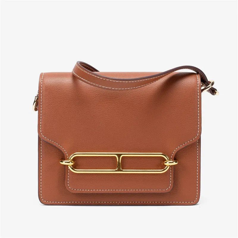 Inspired Evercolor Mini Roulls Bag Gold Vegan Leather Bag