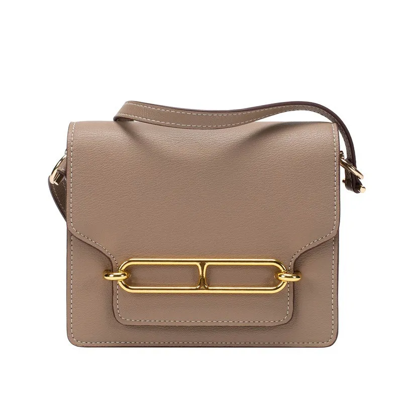 Inspired Evercolor Mini Roulls Bag Gold Vegan Leather Bag