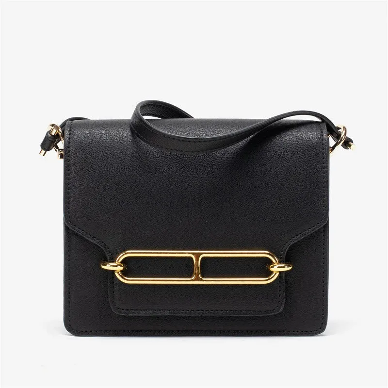 Inspired Evercolor Mini Roulls Bag Gold Vegan Leather Bag