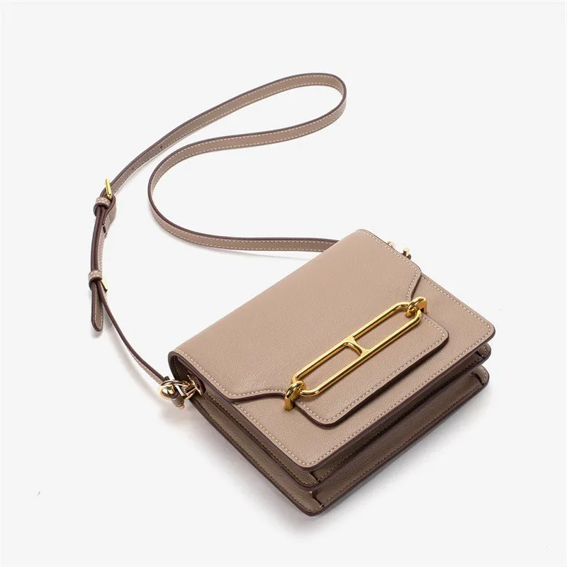 Inspired Evercolor Mini Roulls Bag Gold Vegan Leather Bag