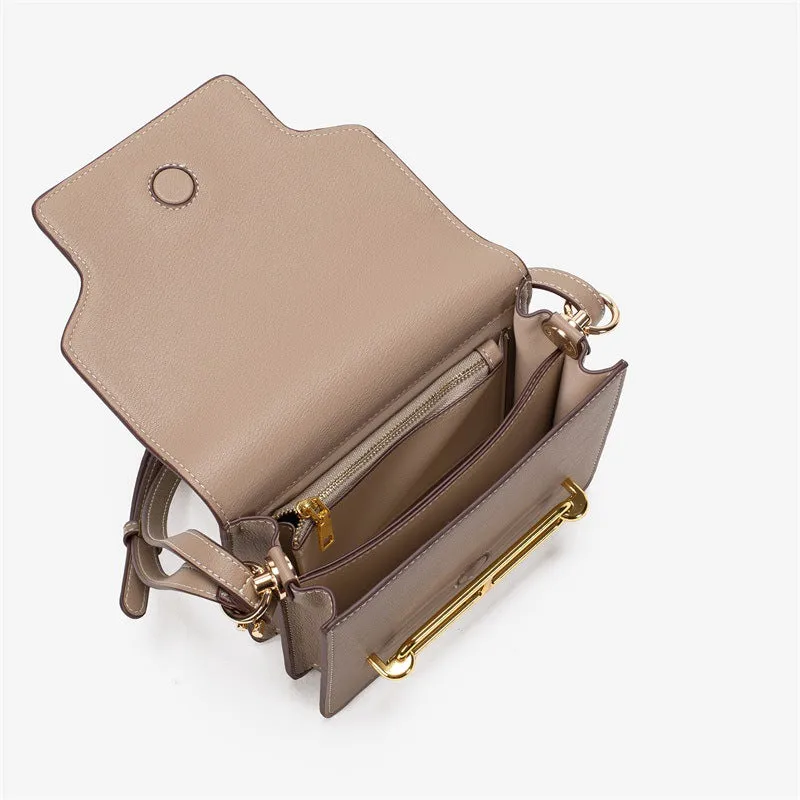 Inspired Evercolor Mini Roulls Bag Gold Vegan Leather Bag