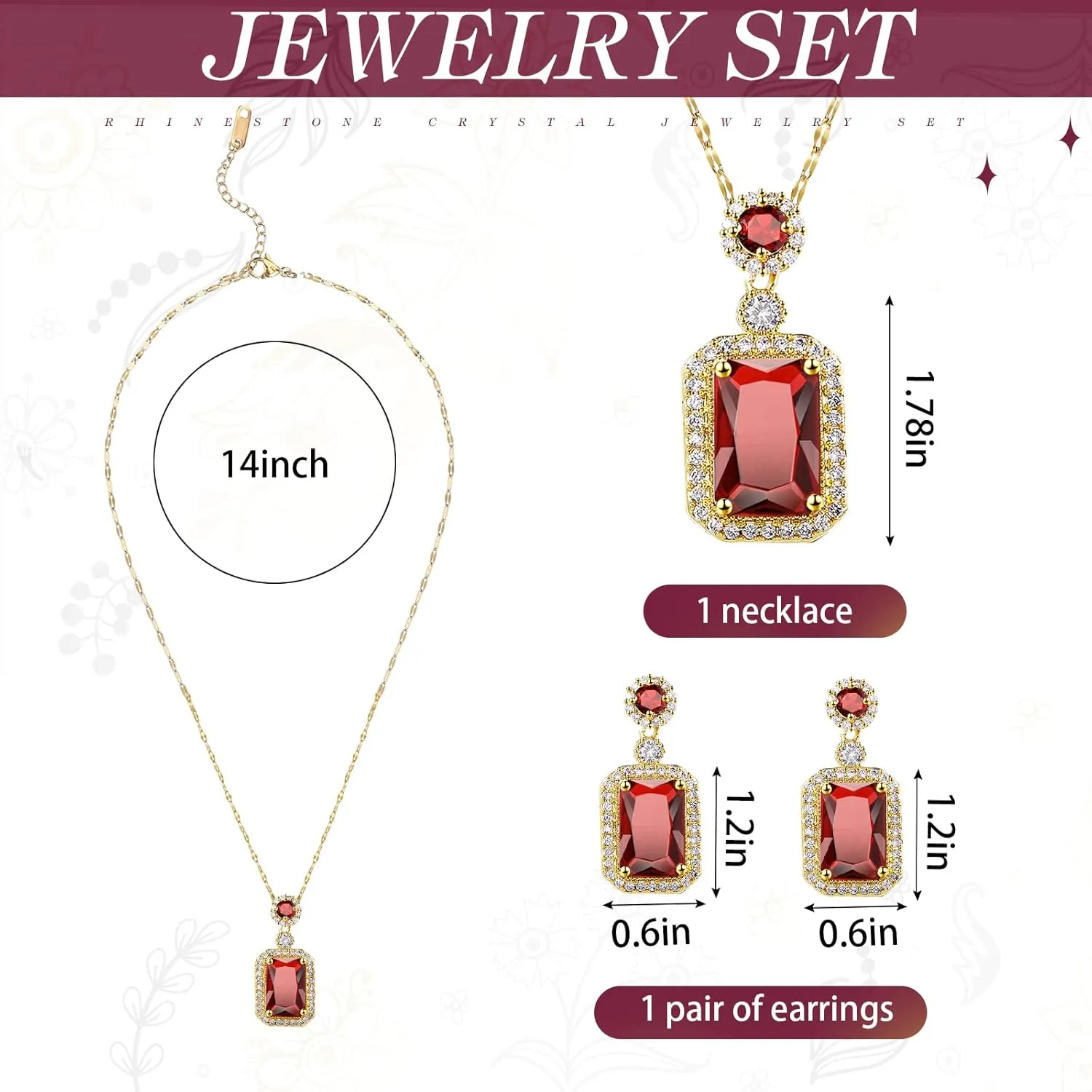 Jadive 3 Pcs Clutch Purses for Women Handbag Evening Purses Bag for Wedding Vintage Banquet Handbag Earrings Necklace Set