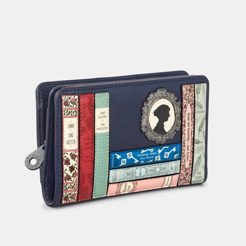 Jane Austen Bookworm Library Zip Around Leather Purse