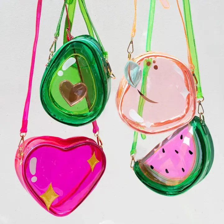 Jelly handbag sparkly heart