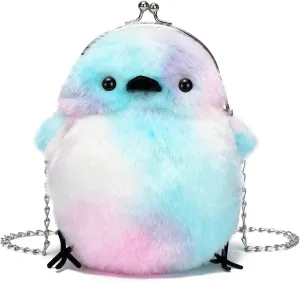 JHVYF Women Cute Plush Crossbody Bag Chic Small Shoulder Purse Cell Phone Wallet For Girls