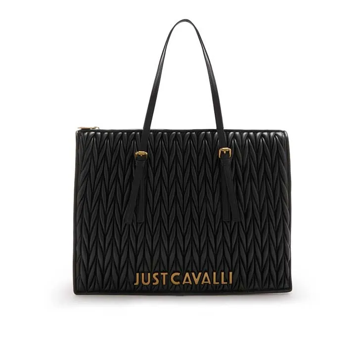 JUST CAVALLI SEQUINED BLACK BAG