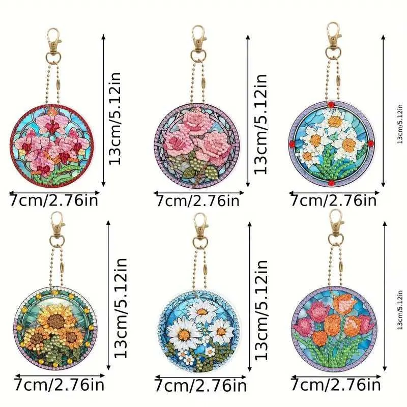 Keyring - Flowers Round