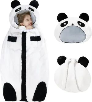 Kids Sleeping Bag, Plush Animal Slumber Bag, Toddler Nap Mat, 2 in 1 Slumber Bags with Pillow, Daycare Preschool Kindergarten Birthday Gift Travel Sleepover, for Boys and Girls Up to 140 cm