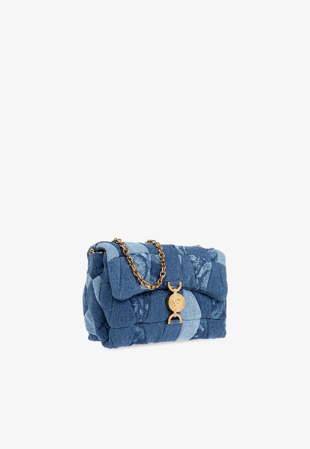 Kleio Denim Quilted Shoulder Bag
