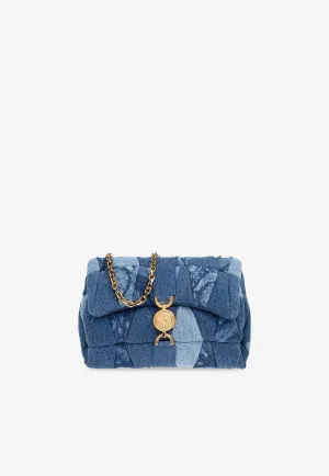 Kleio Denim Quilted Shoulder Bag