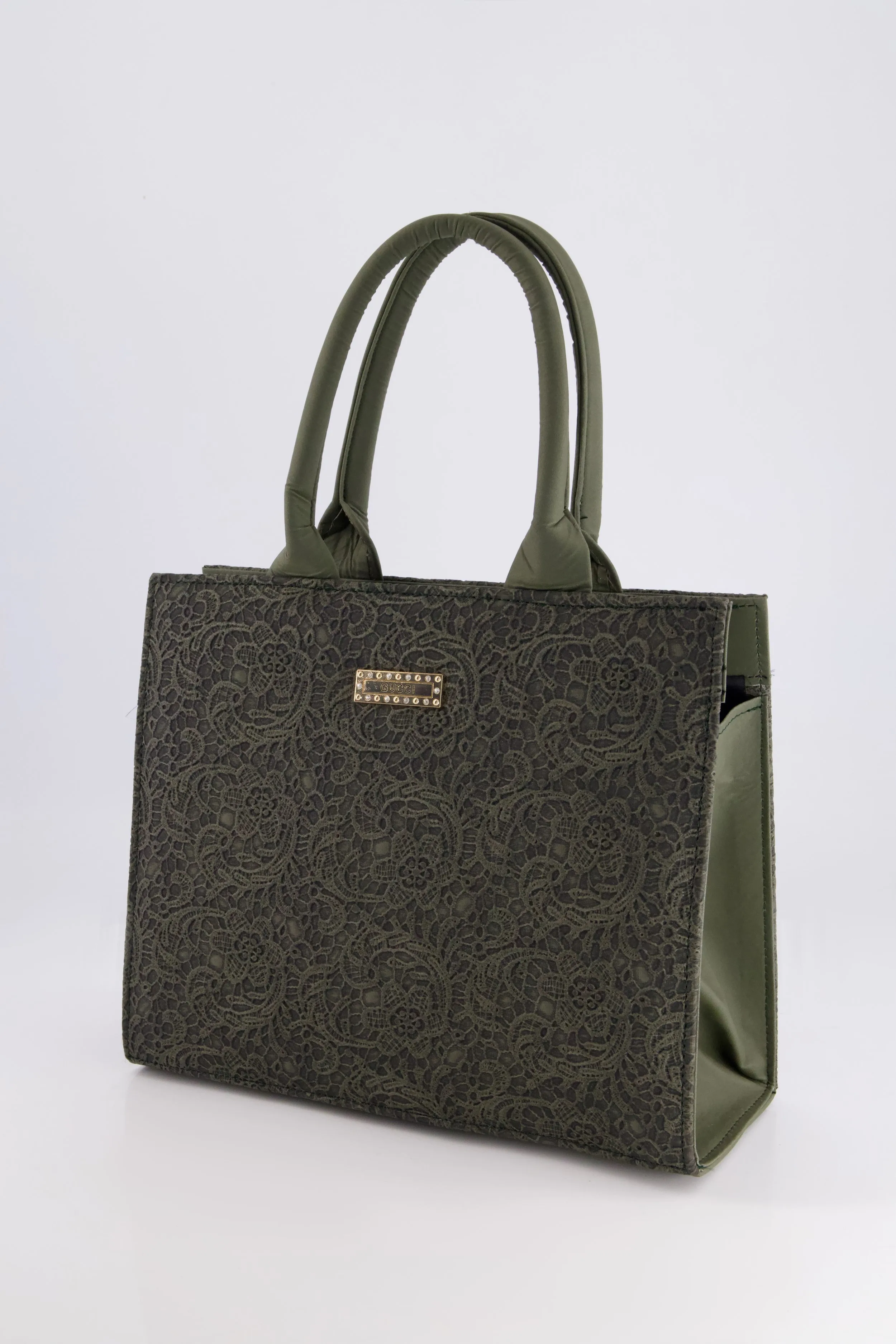 Lace Overlay Handbag