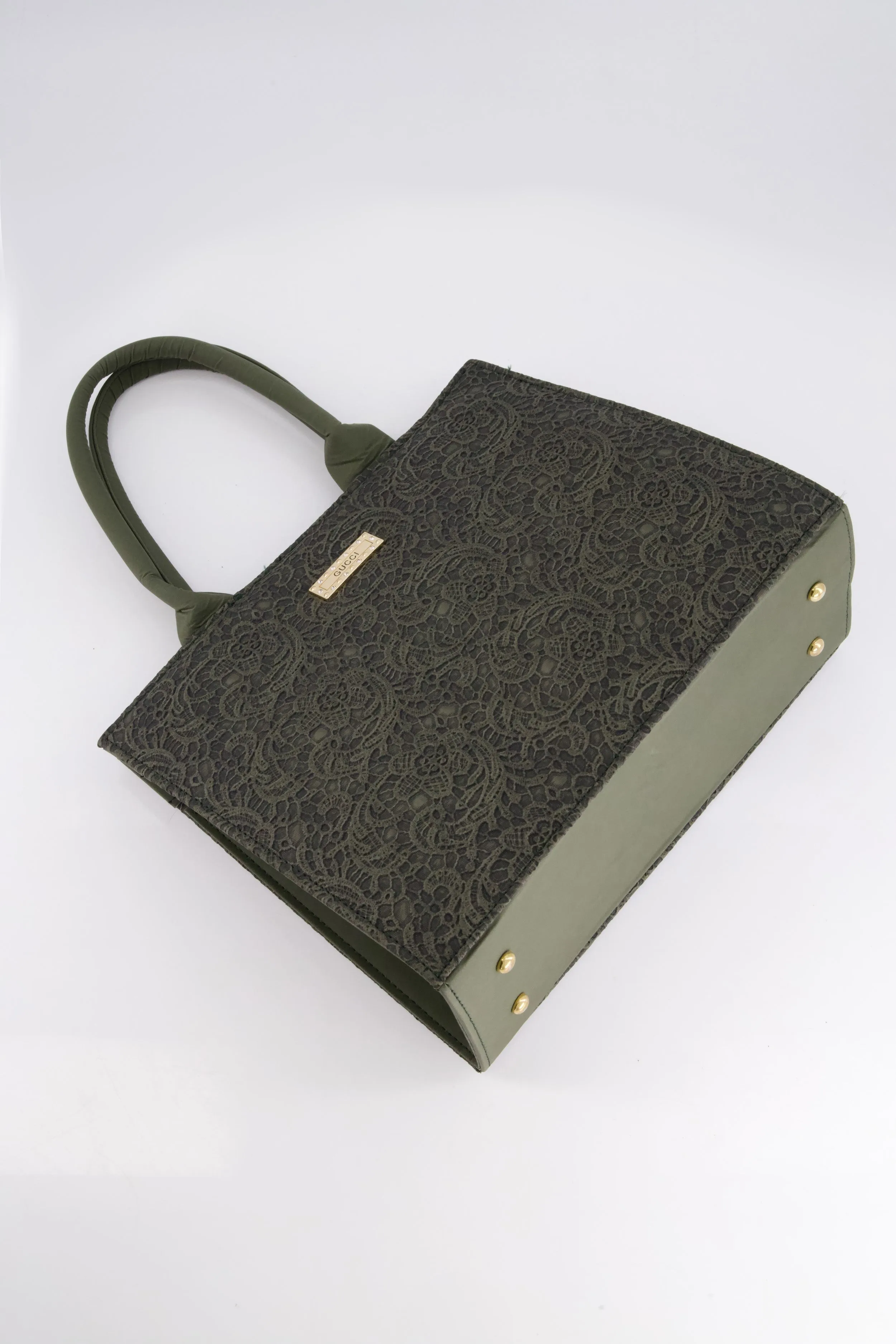 Lace Overlay Handbag