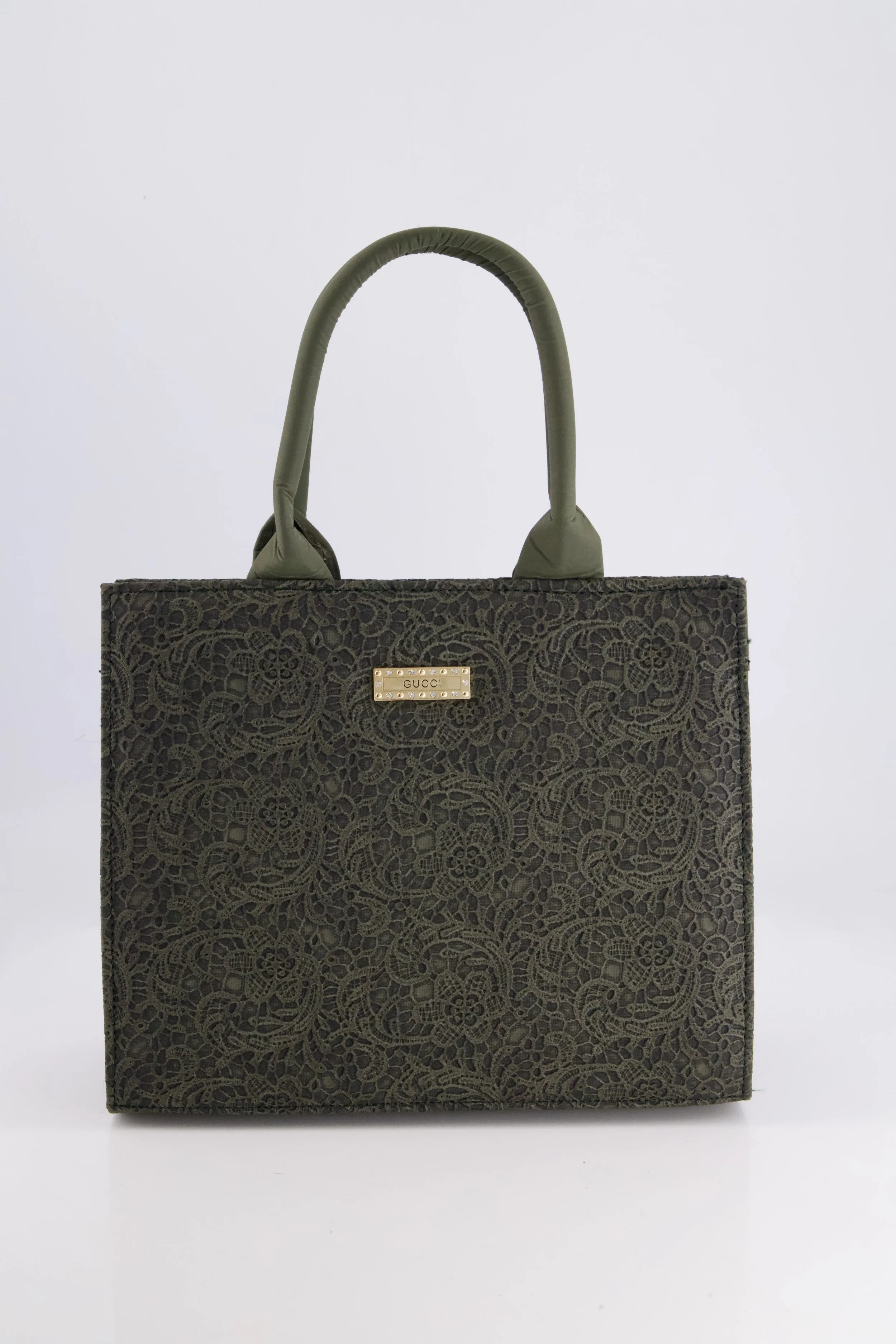 Lace Overlay Handbag