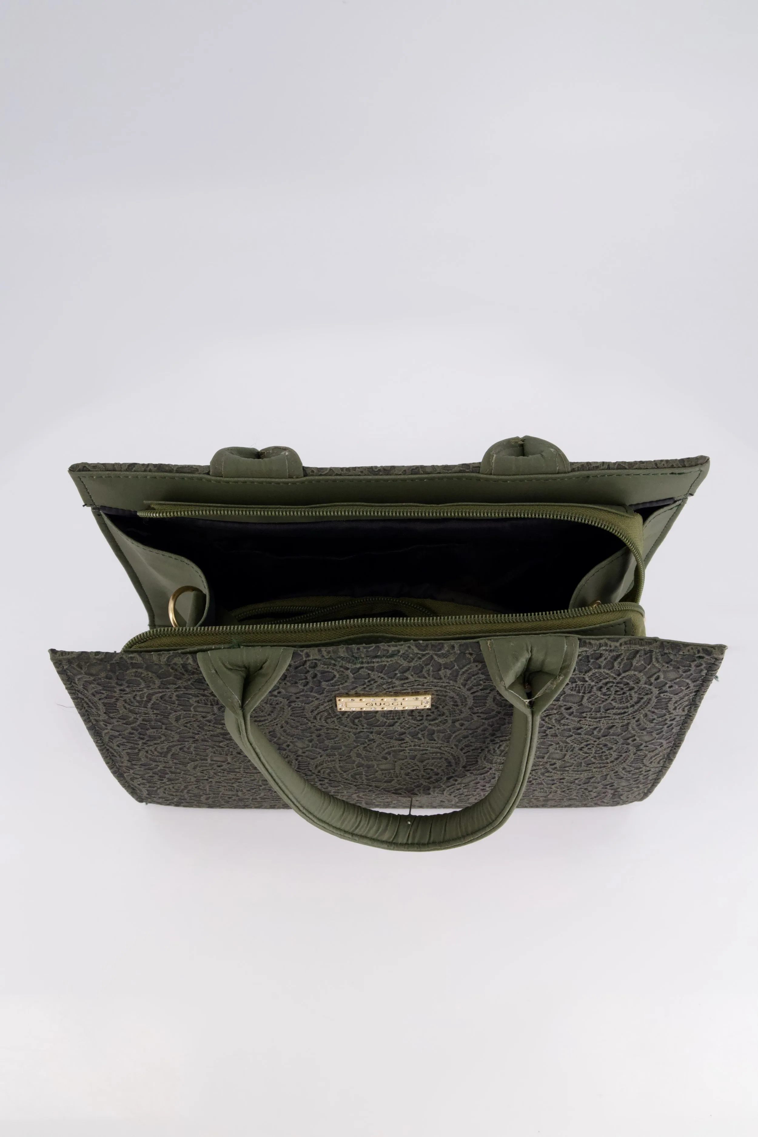Lace Overlay Handbag