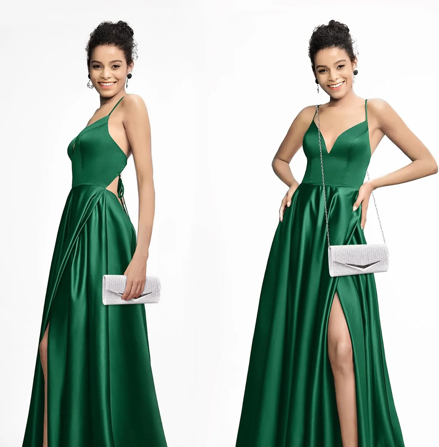 Larcenciel Clutch Purses for Women, Shiny Pleated Sequin Envelope Evening Bags for Mother's Day Gifts Party Prom