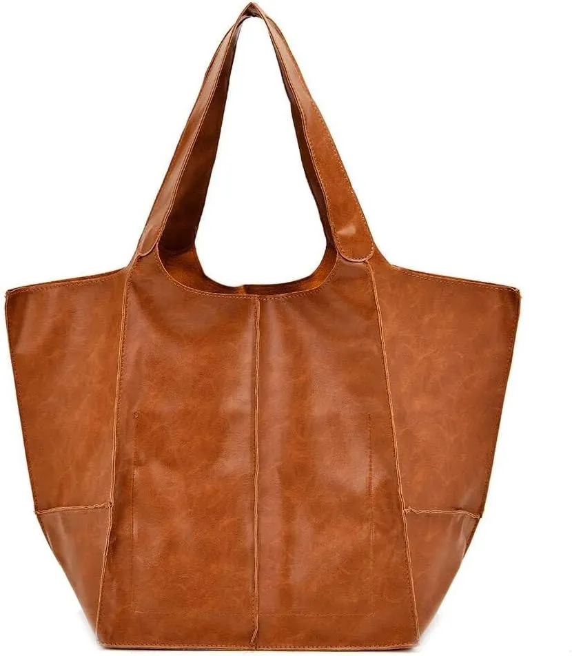 Large Capacity Shoulder Wallet Purse for Work Travel Shopping Women’s Hobo Retro Tote Handbag