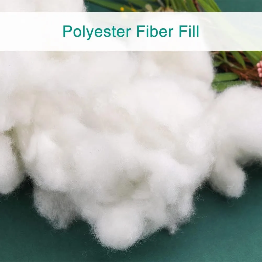 LOKUNN 24.7oz Polyester Fiber Fill, Stuffing Pillow Filling Stuffing Cushion Filling, Batting High Resilience Fill Fiber, Stuffing for Stuffed Animals/DIY Crafts (White)