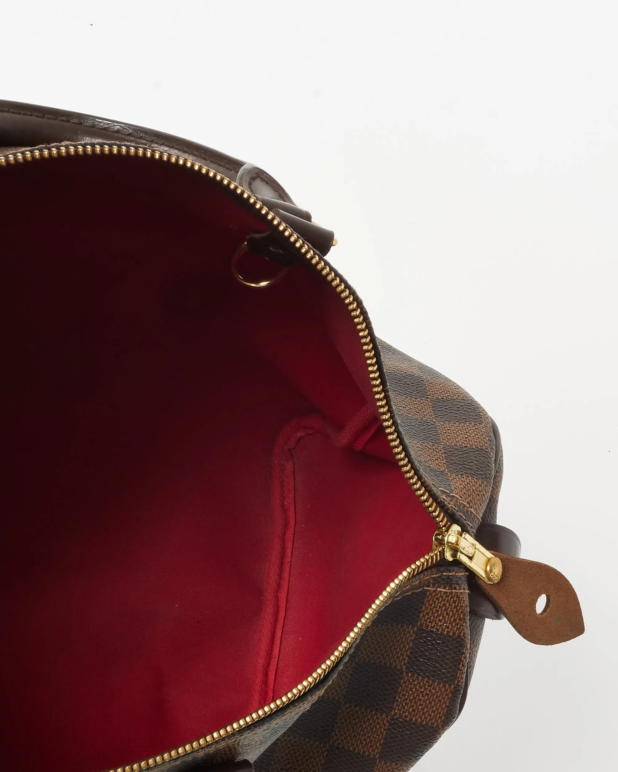 Louis Vuitton Damier Ebene Coated Canvas Speedy 35 Bag