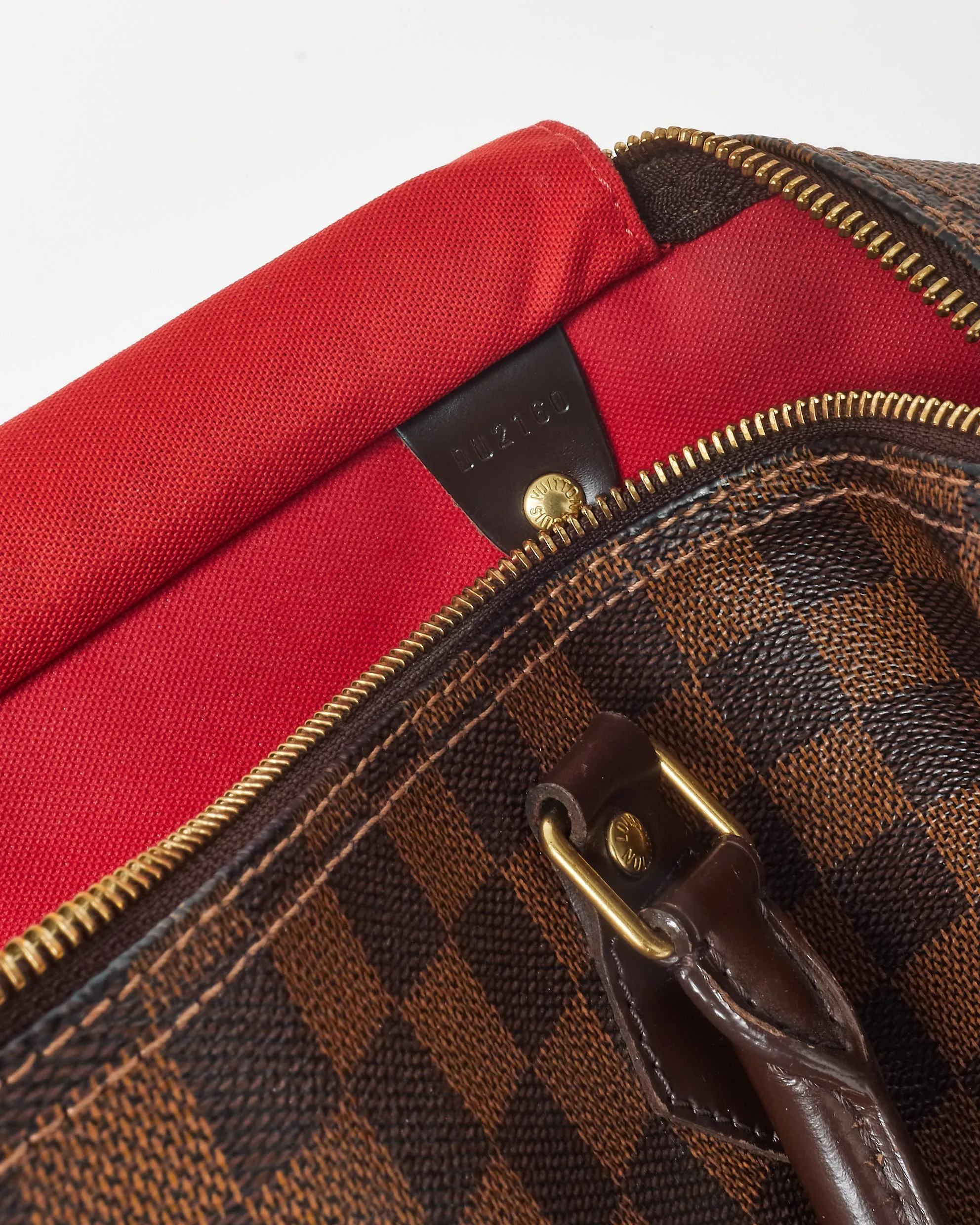 Louis Vuitton Damier Ebene Coated Canvas Speedy 35 Bag