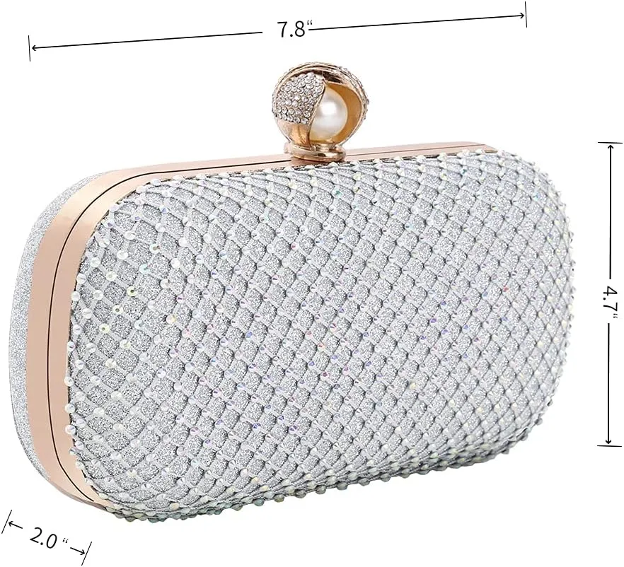 M106 Glitter Clutch Purse For Women Sparkly evening bags Prom Party Handbag Rose Gold