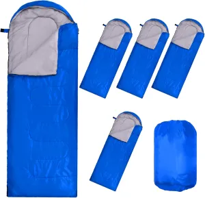 Macarrie 6 Pack Camping Sleeping Bags Bulk for Adults Backpacking Lightweight Waterproof 4 Season with Compression Sack Sleeping Bag for Hiking Travel Outdoor Travel Hunting