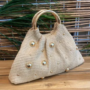 Malta Gold Pearl Clutch Bag