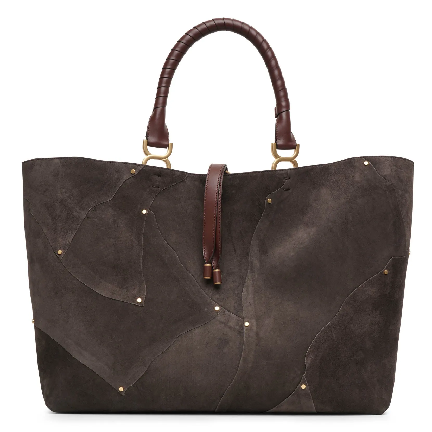 Marcie large brown tote bag