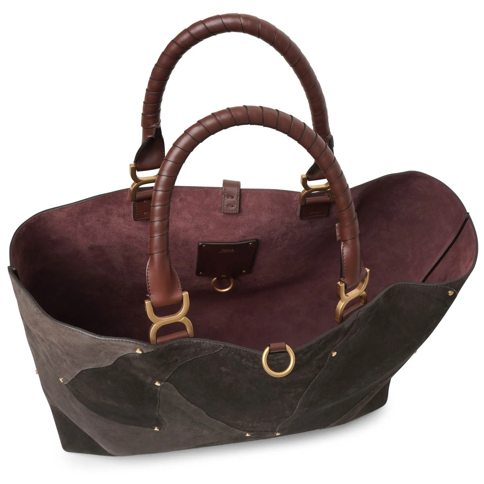 Marcie large brown tote bag