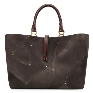 Marcie large brown tote bag