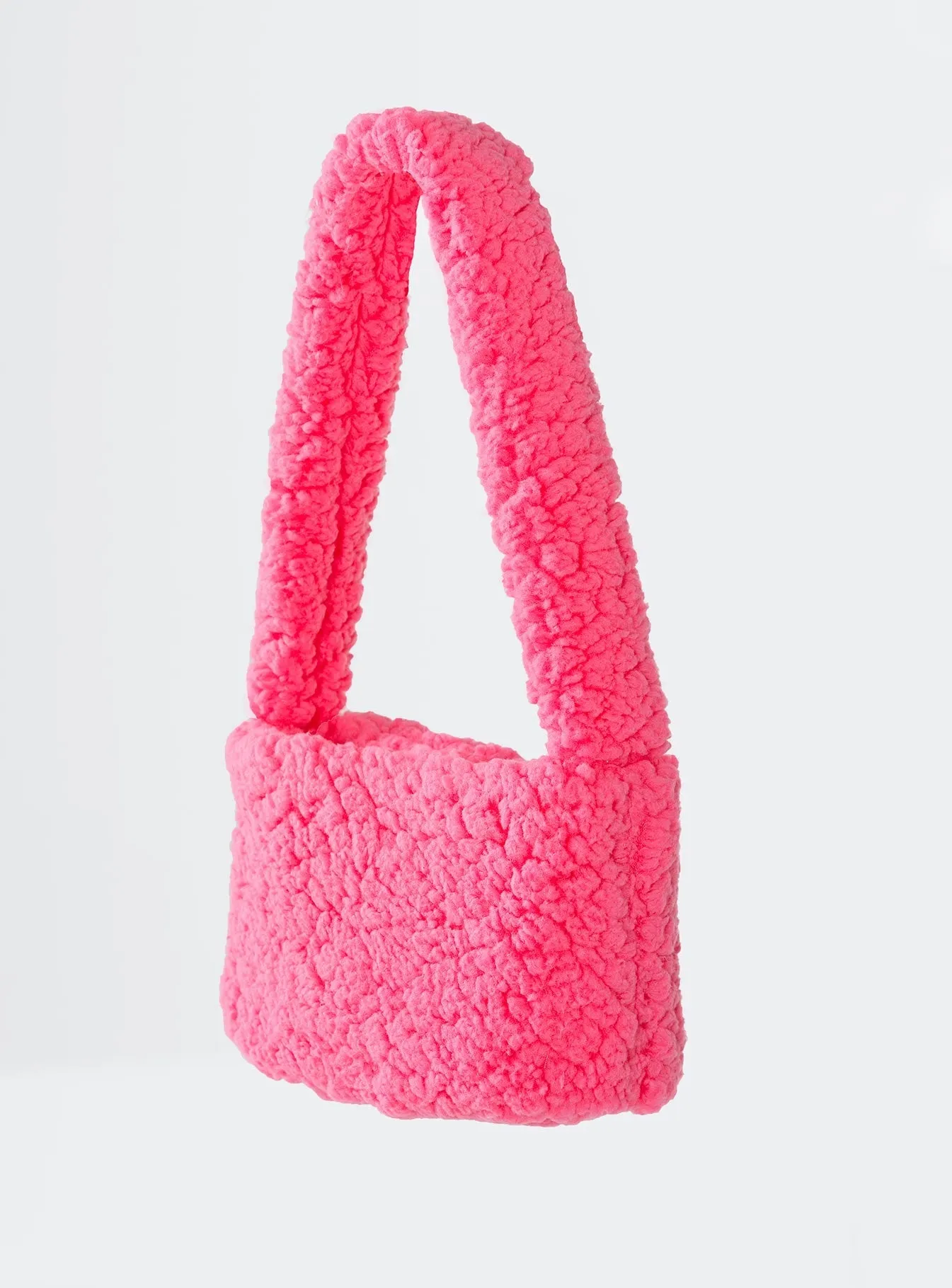 Marion Fluffy Shoulder Bag Pink