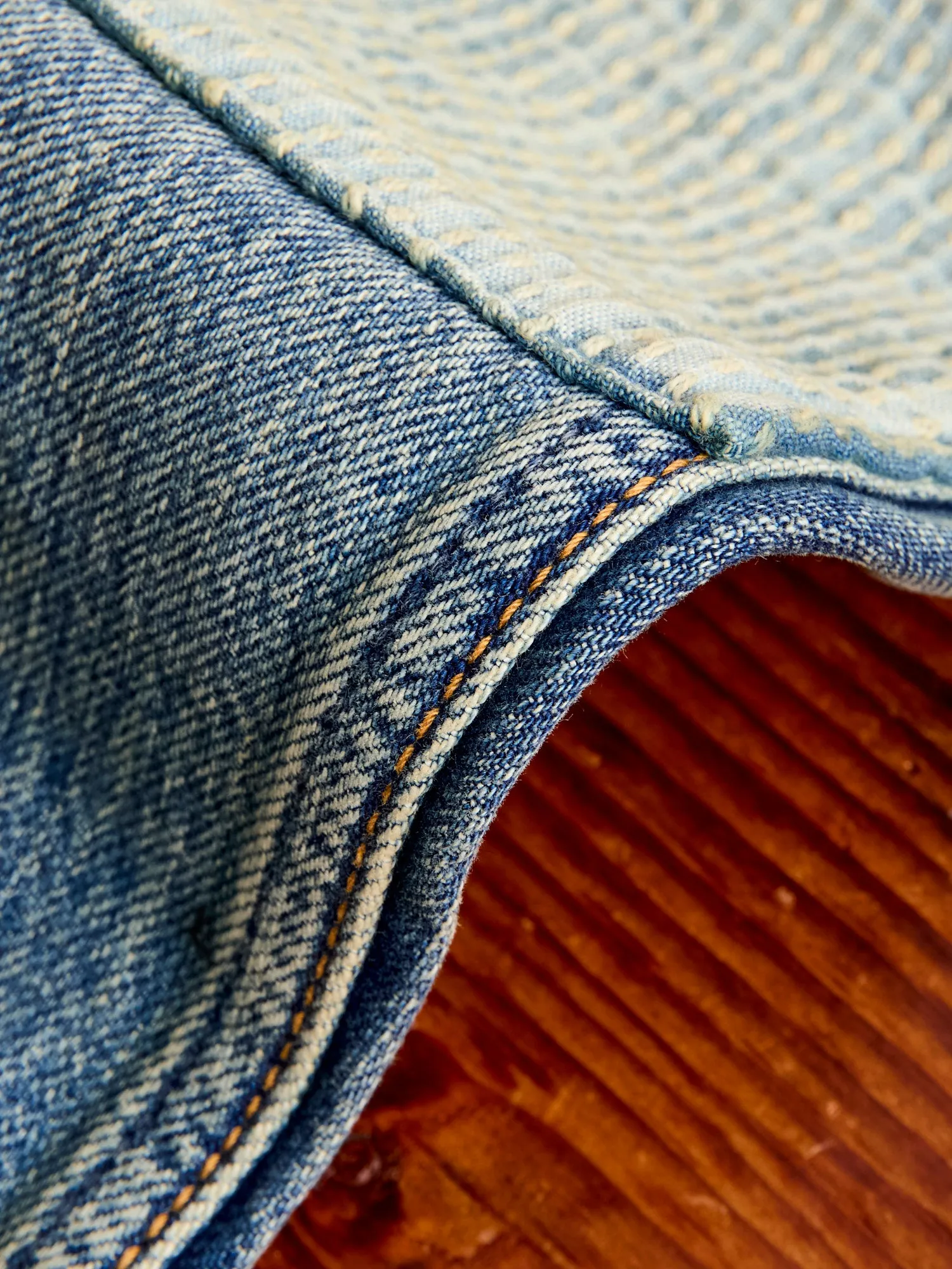 MG118 Boro Repair Selvedge Denim - Classic Straight Fit