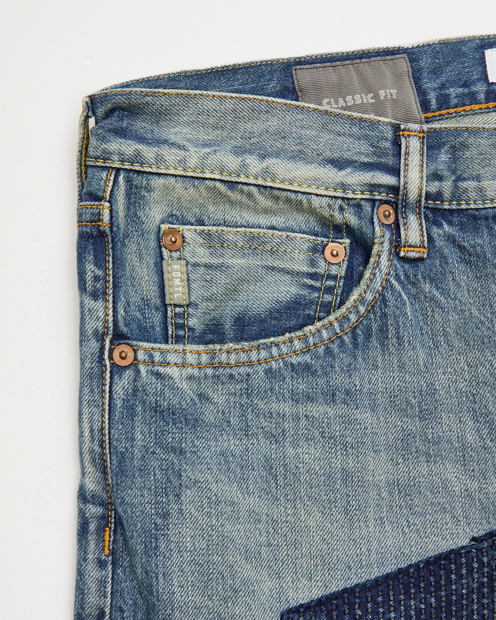 MG121 Boro Repair Selvedge Denim - Classic Straight Fit