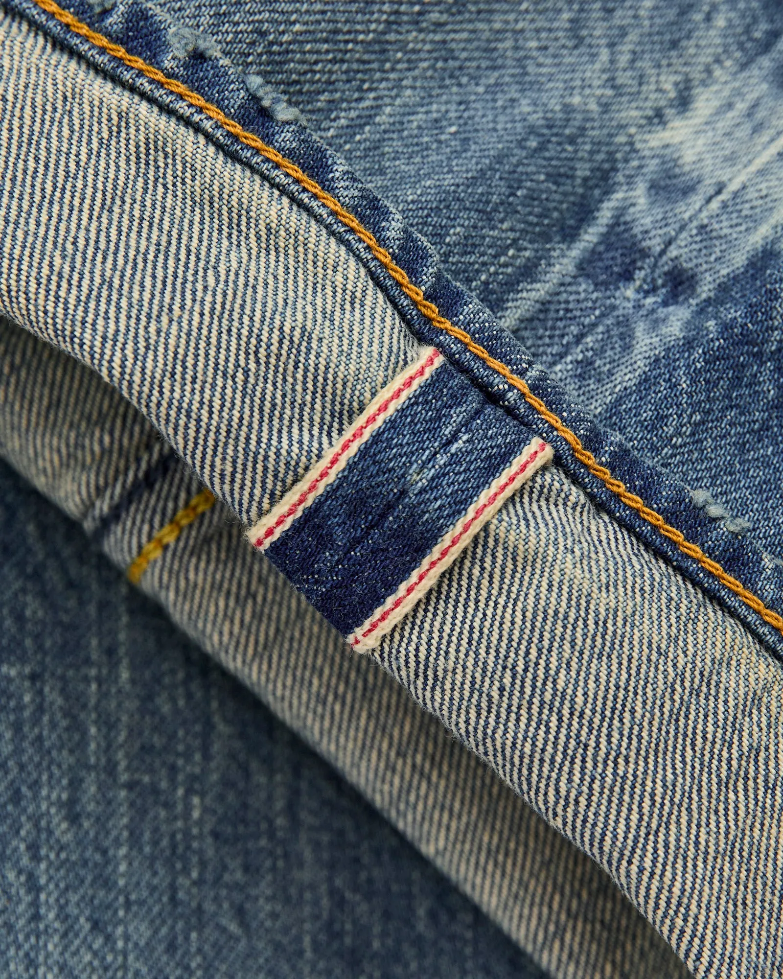 MG121 Boro Repair Selvedge Denim - Classic Straight Fit