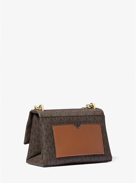 Micheal Kors Cece Small Logo Shoulder Bag Brown