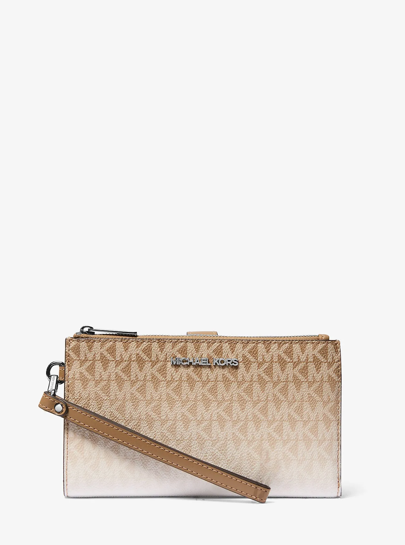 Micheal Kors Jet Set Large Ombre Signature Logo Wristlet Husk