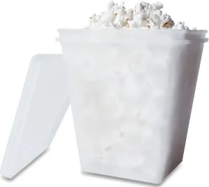 Microwave Air Popper | BPA Free Premium European Grade Clear Platinum Silicone Popcorn Maker | Replaces Microwave Popcorn Bags | Enjoy Air Popped Popcorn - No Oil Needed | by Cestari (2 Quarts)