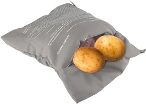Microwave Potato Bag Baked Potato Microwave Baking Bag Washable Reusable Potato Cooker Pouch Fast in 4 Minutes (2 Pack, Grey)