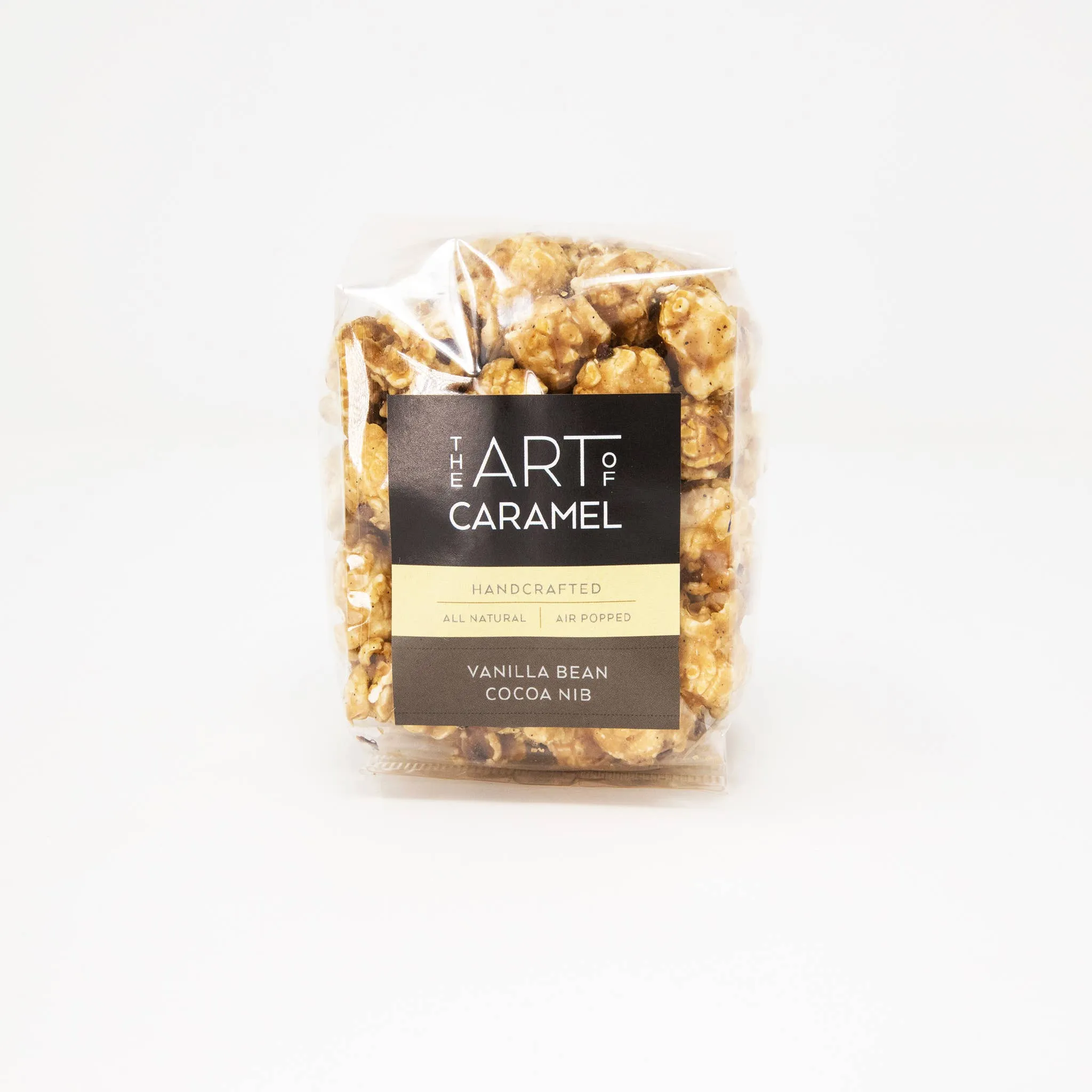 Mini Vanilla Bean Cocoa Nib caramel popcorn 2 oz