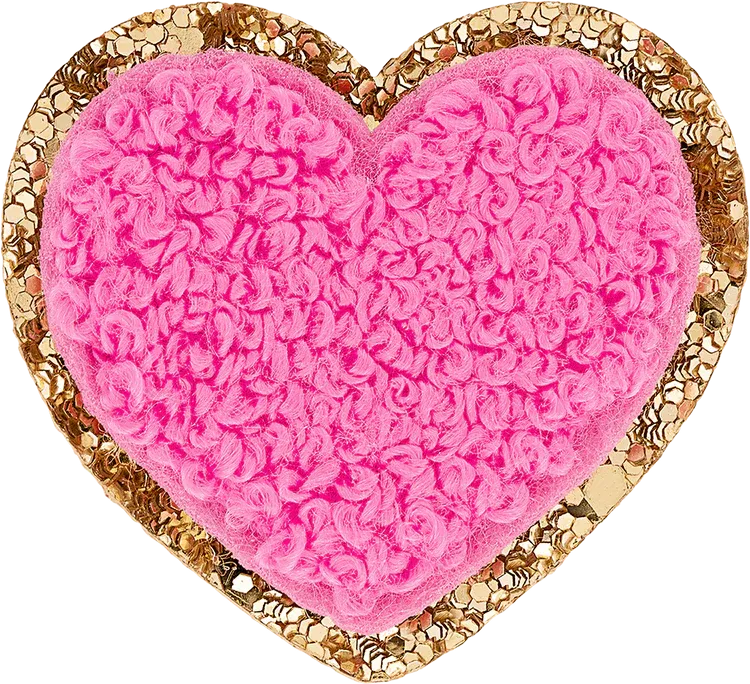 Mini Varsity Patch Heart - Bubblegum