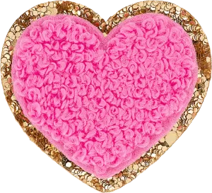 Mini Varsity Patch Heart - Bubblegum