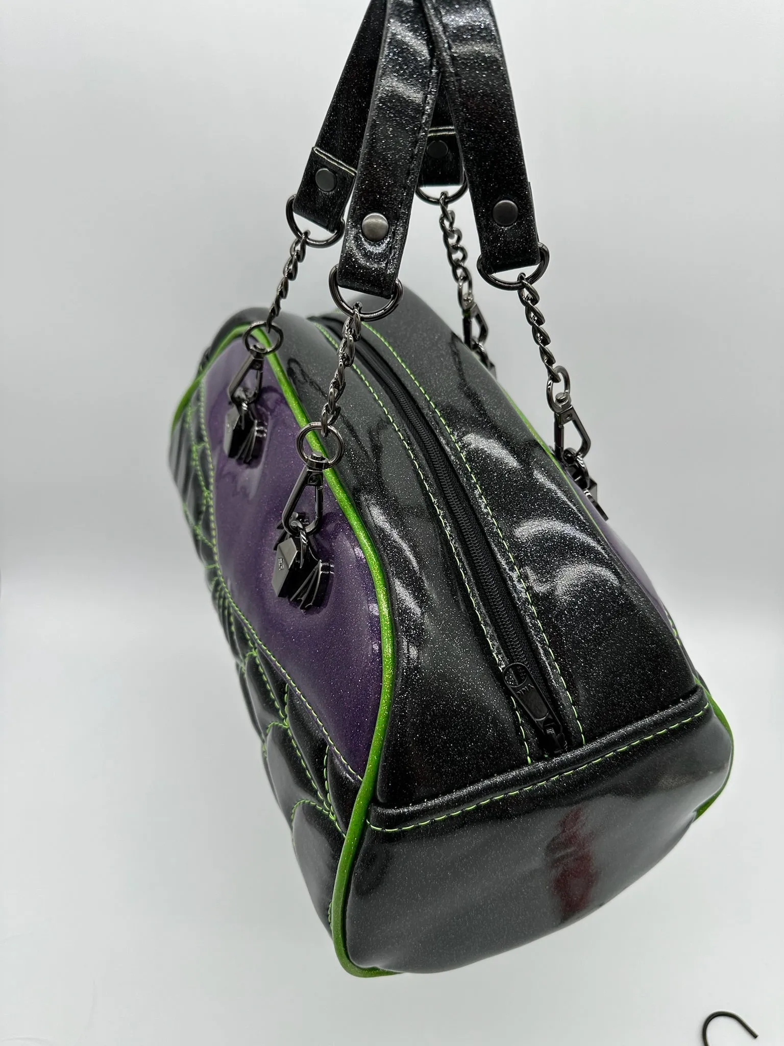 Minx - Spider Webs - Black Glitter, Eggplant, & Lime Glitter