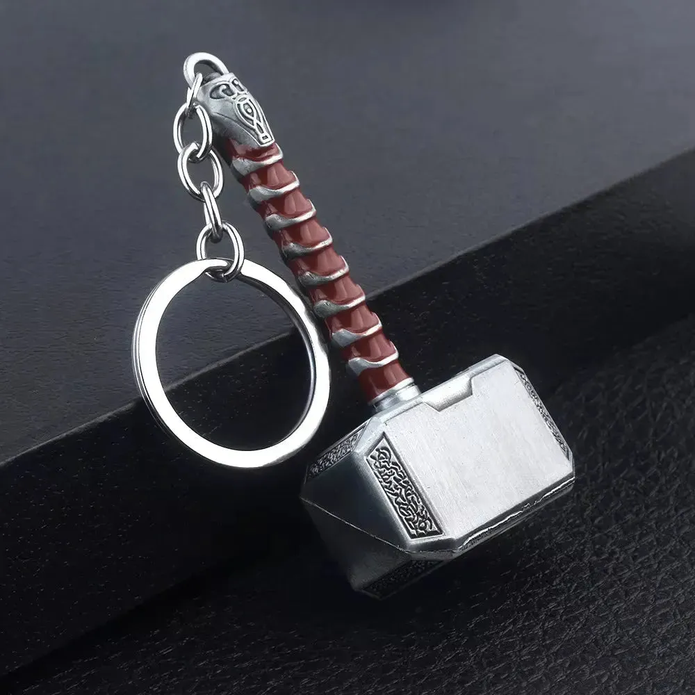 Mjolnir Hammer Metal Keychain