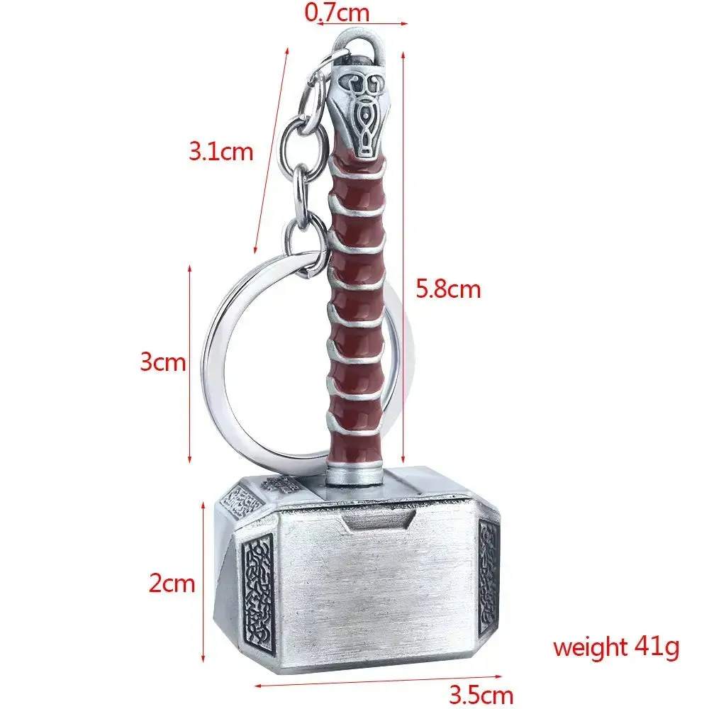Mjolnir Hammer Metal Keychain