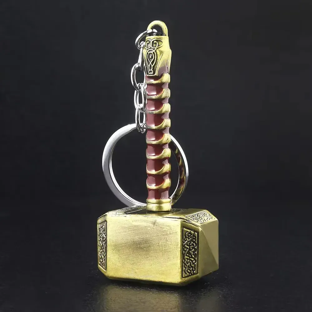 Mjolnir Hammer Metal Keychain