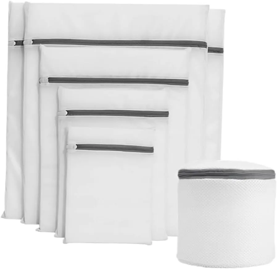 Mobestech 1Set Mesh Laundry Bag with Zipper Wash Bags for Delicate Clothes Clothes Sweaters More for Home and Travel Laundry